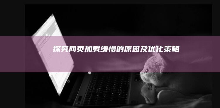 探究网页加载缓慢的原因及优化策略